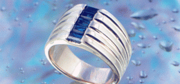 Ladies Channel Set Sapphire Ring